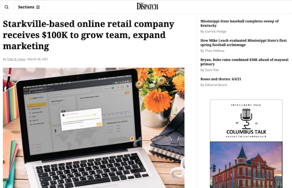 Columbus Dispatch Features Rocketing Systems and Mississippi Seed Fund