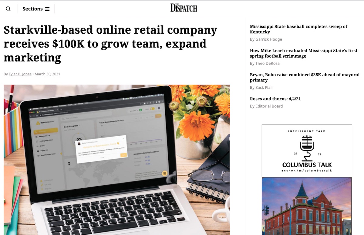 You are currently viewing Columbus Dispatch Features Rocketing Systems and Mississippi Seed Fund