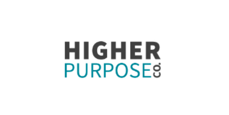 Higher Purpose Co. gray and blue logos
